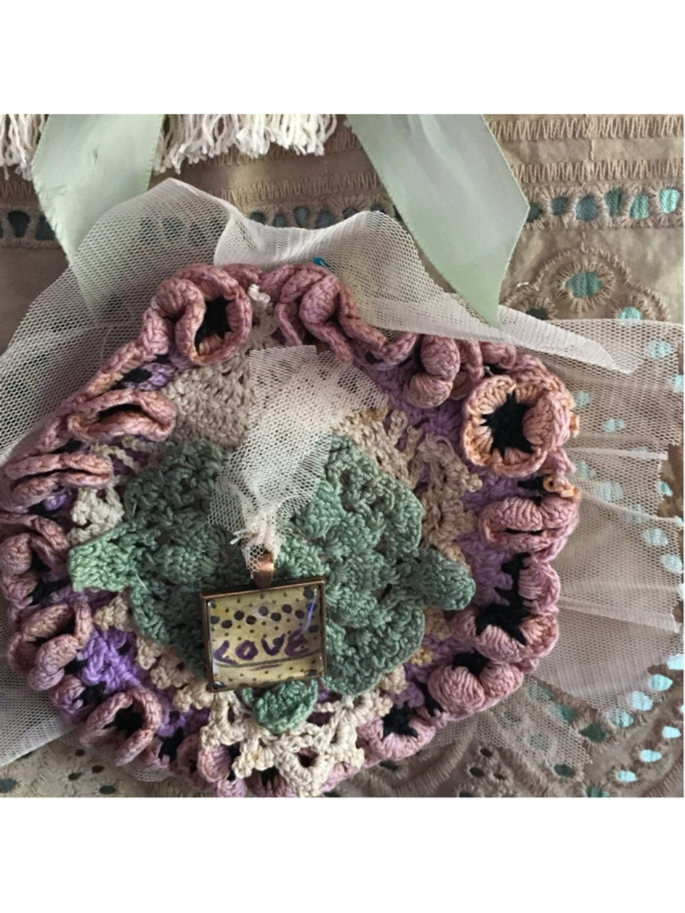 Handmade Lace Crochet Jabot Collar Artisan OOAK - Picture 3 of 6